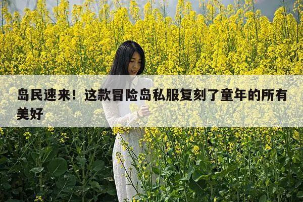 岛民速来！这款冒险岛私服复刻了童年的所有美好