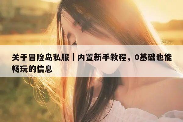 关于冒险岛私服｜内置新手教程，0基础也能畅玩的信息