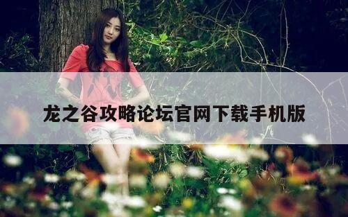 龙之谷攻略论坛官网下载手机版