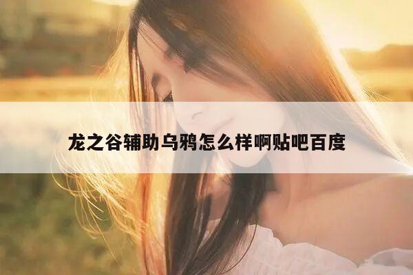 龙之谷辅助乌鸦怎么样啊贴吧百度