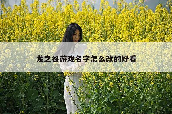龙之谷游戏名字怎么改的好看