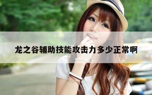 龙之谷辅助技能攻击力多少正常啊