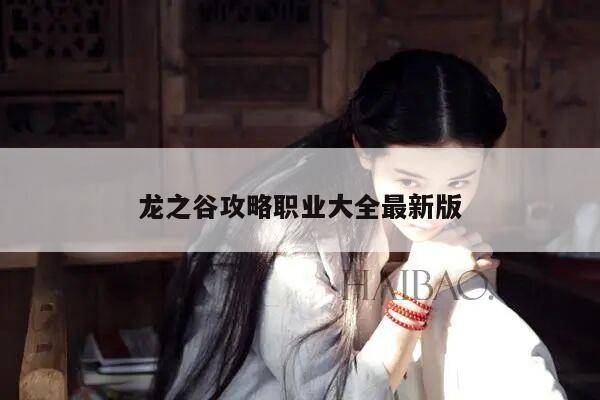 龙之谷攻略职业大全最新版